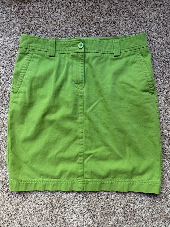 L.L. Bean Dresses & Skirts - L.L. BEAN Women’s Green 100% Cotton A-Line Skirt